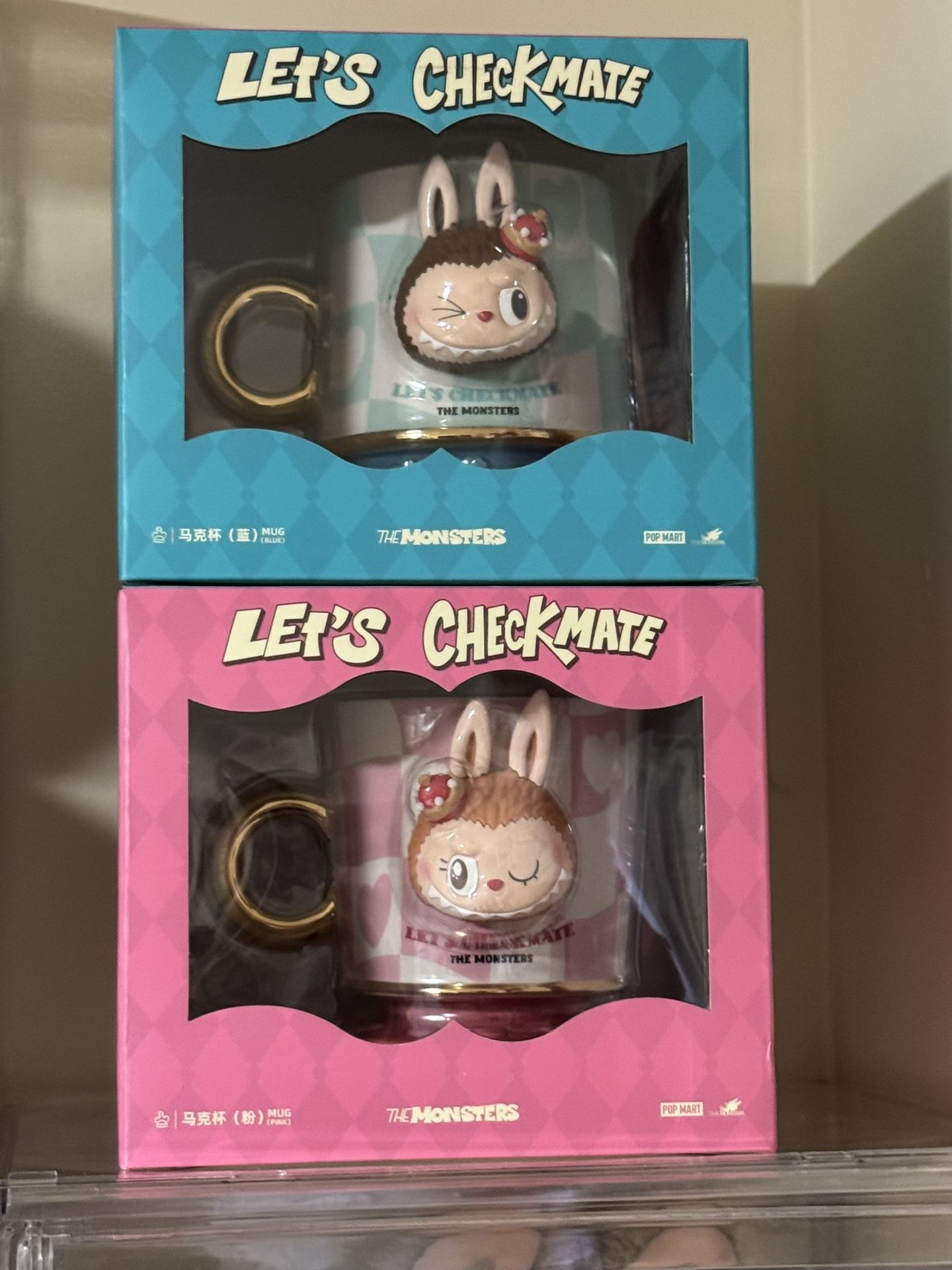 The Monsters let’s Checkmate Cup Pink And Blue