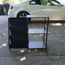 3 Tier Side Table With 3 Tier Magazine Rack