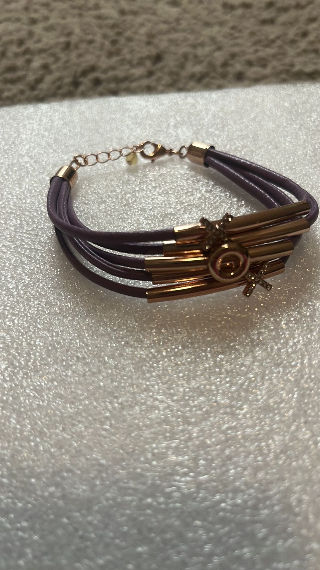 Purple XOX Stacked Bracelet
