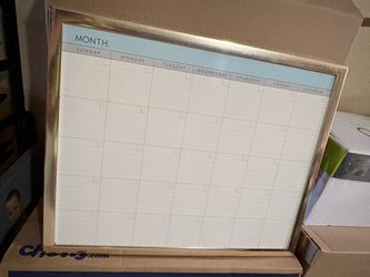 Dry erase calendar