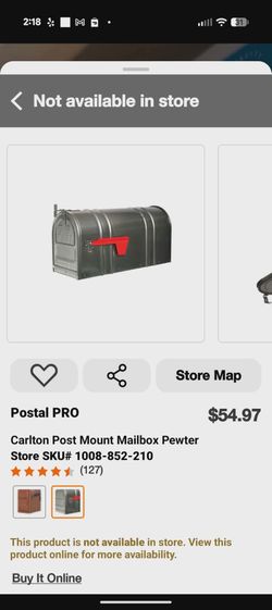 Postal PRO Carlton Post Mount Mailbox Pewter