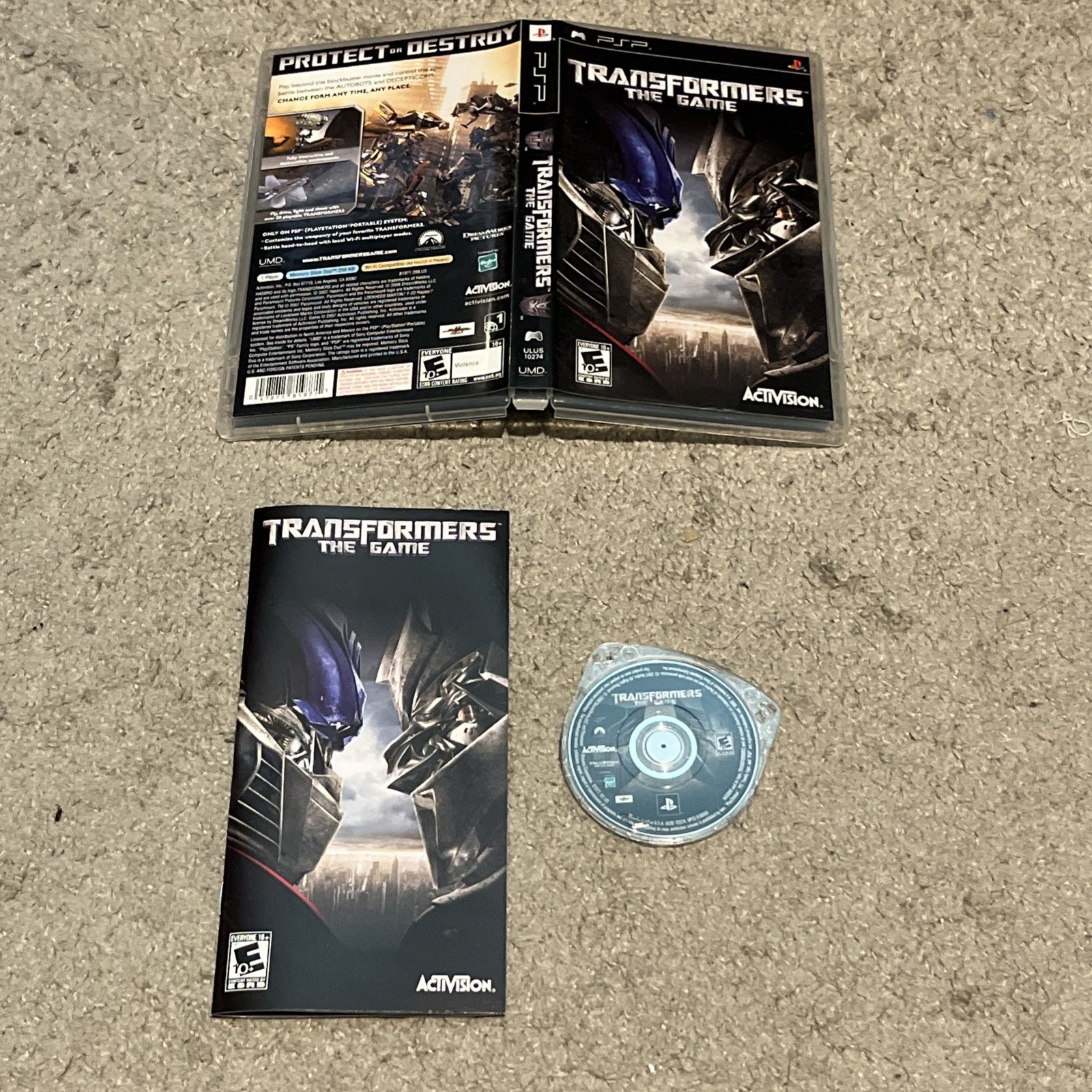 Transformers The Game Sony PSP PlayStation Portable Complete CIB w/ Manual