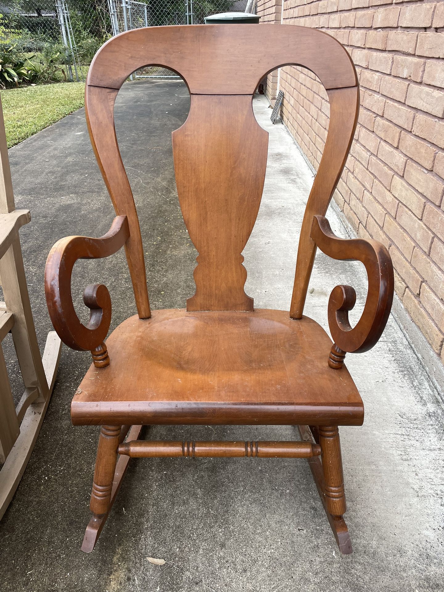 Tell City Balloon Back Maple Rocking Chair