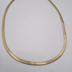 10k Solid Yellow Gold Herringbone Chain