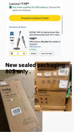 Scrubbing Steam Mop with Rotating Mop Pads, 10 in 1 Steam Mop, Lightweight Spin Mop & 3 Steam Modes for Hard Floor Laminate Marble Floors  New sealed 