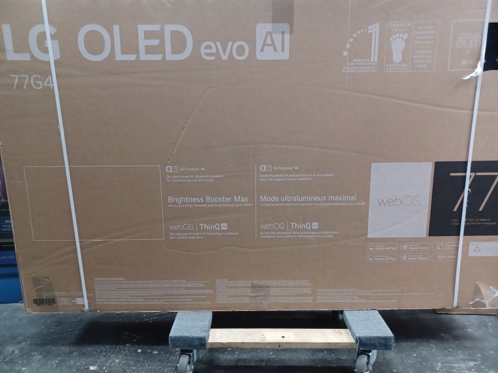 77" Screen Oled G4 By LG ThinQ Evo.  Original Box SEALED.  Free Wallmount Bracket.