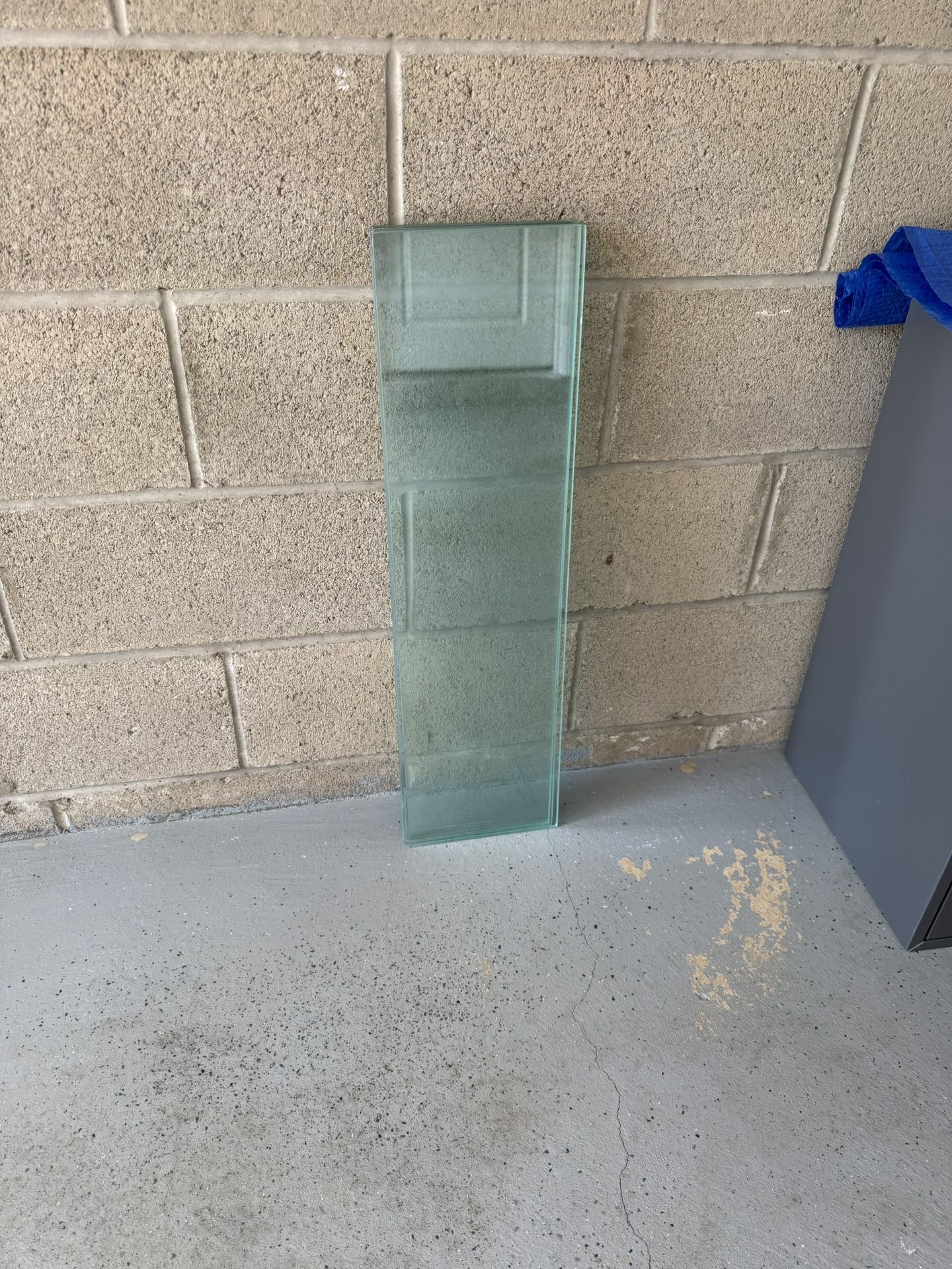 Glass sheets. 29.75” x 8.25” x 1/8” - 4 sheets. $60 x 4 = $240 OBO. I have the fifth sheet with chipped off corner. Will include it free of charge.