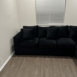 Suede L Shaped Couch