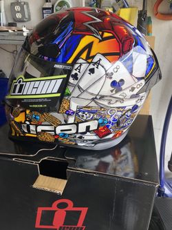 Icon motorcycle helmet