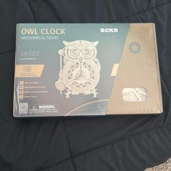 Owl Clock(Put together yourself) Unopened!!