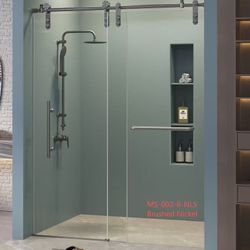 60x76 Frameless Sliding Shower Doors 