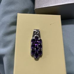 African Amethyst Chain Stainless Steel 4.20  Ctw