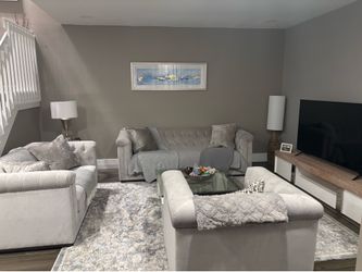 Living Room Sofa Set Gray