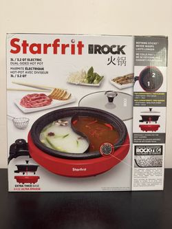 Starfrit Dual-Sided Electric Hot Pot, 1200W, Non-stick