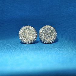 Moissanite 1.03 ctw Circle Earrings 