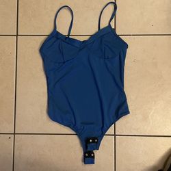 Saints Blue bodysuit with straps - great for a night out Size M 
