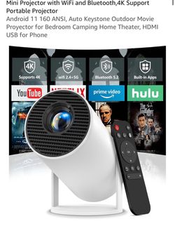 Mini projector with WiFi and Bluetooth