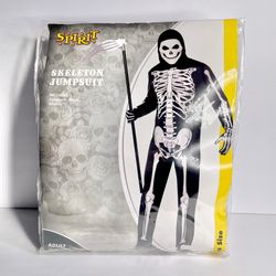 Men’s Spirit Halloween XXL “Skeleton Jumpsuit” Costume