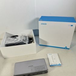 Anker 563 10-in-1 USB C Docking Station with Dual HDMI and DisplayPort Gray