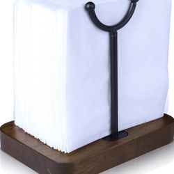 Napkin Holder, Wooden Napkin Holder for Tables, Freestanding Tissue Dispenser for Kitchen Countertop, Dining, Picnic Table, Indoor & Outdoor Use, Home