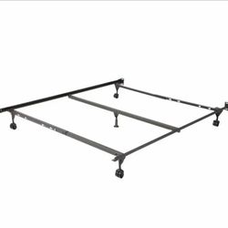 Metal Bed Frame with Wheels