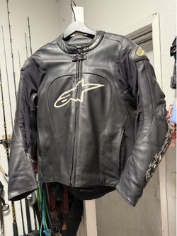 Leather Alpinestars riding jacket