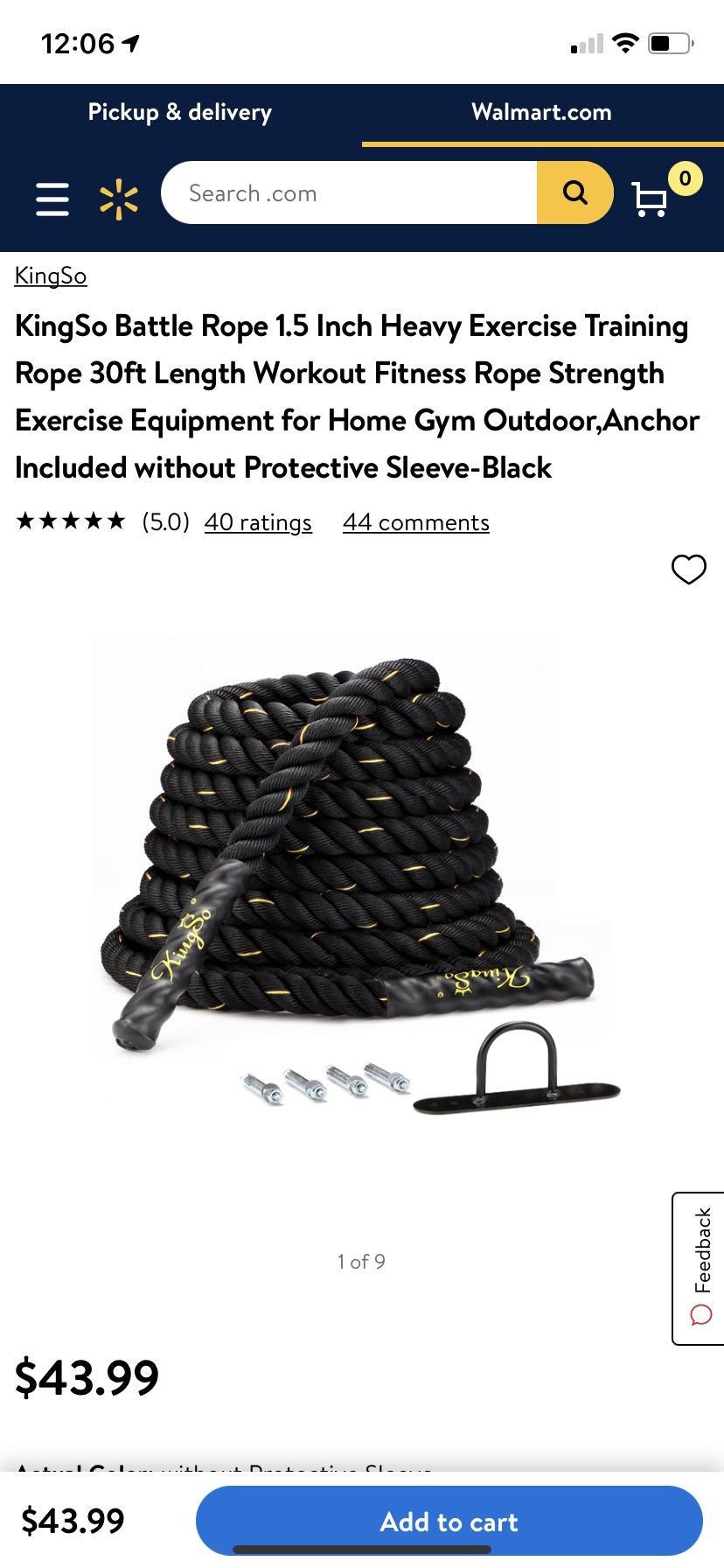 Fitness rope, Never Used 