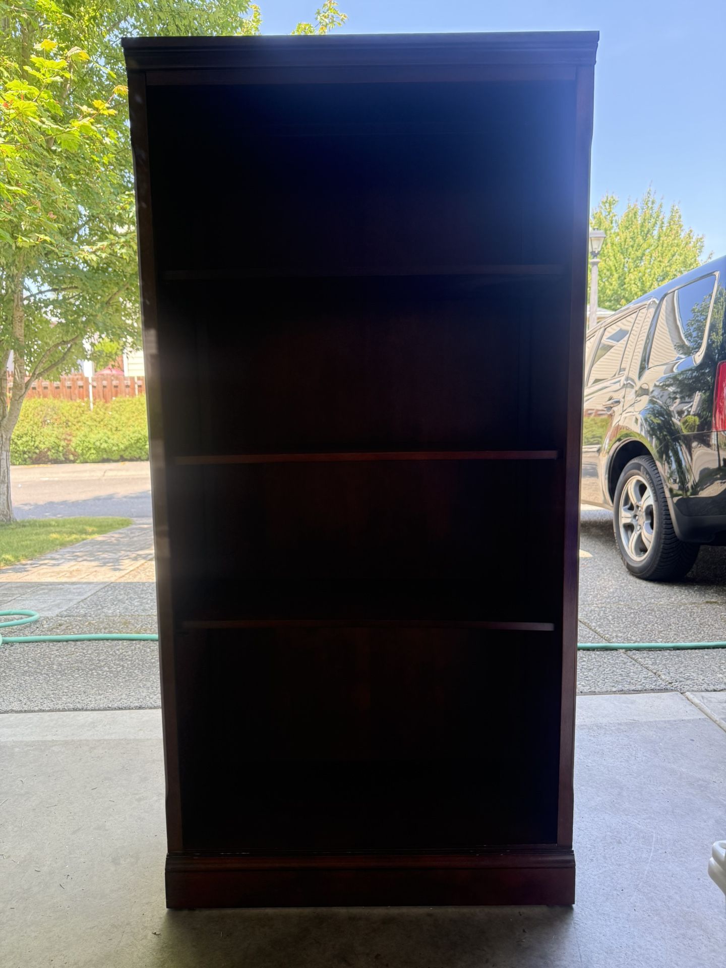 🪵 Executive Solid Wood Desk + Matching Bookshelf – $375 OBO (Set)