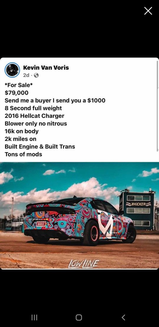HELLCAT CHARGER FOR SALE... FAMOUS KEVIN VAN VORIS CAR!!NO BS THE REAL DEAL REAL BUYERS ONLY!