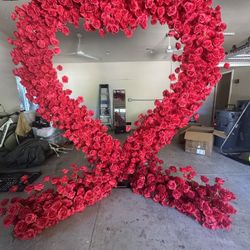 Heart-Shaped Flower Arch