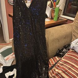 Lulu‘S Black Sequence Cocktail Dress