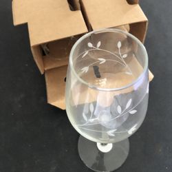 Princess House White Wine Glasses, Set of 4, #570