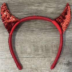👹 Devil Horns Headband, Sequin Sparkle Horns (brand new)