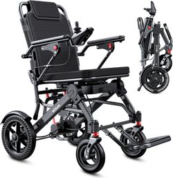 Lightweight Electric Wheelchair for Adults, Foldable Power Chair with Long Travel Range