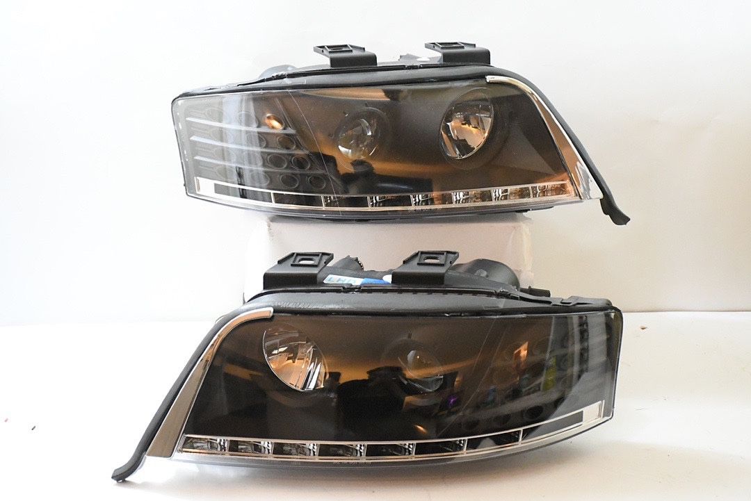 1998 to 2001 Audi A6 Quattro DRL Projector LED headlights Luces Micas Proyectores 