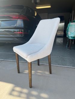 4 Living Spaces Nora Ivory Bouclé Dining Chairs