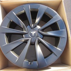 19” Tesla Model 3 Wheels Rims Satin Black Powder Coat Exchange 