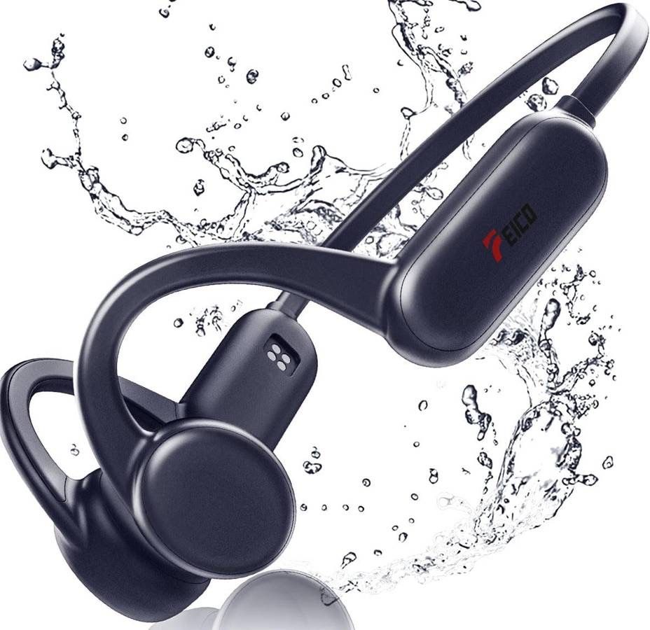 new Bone Conduction Wireless Open-Ear Headphones, Bluetooth 5.3 with Mic - MP3 Play Built-in 32GB Memory, IP68 Waterproof Underwater Headphones for Sw