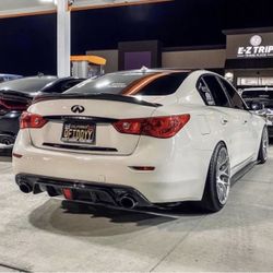 real carbon fiber roof and trunk spoiler for Infiniti q50