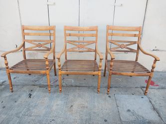 3 WIDE METAL CHAIRS
