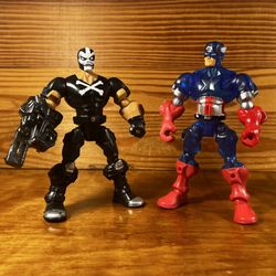 Hasbro Marvel Super Hero Mashers Crossbones +Capitian America 6" Action Figure
