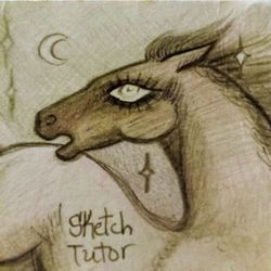 HORSE SKETCH MINIATURE HAND DRAWN ON PAPER 