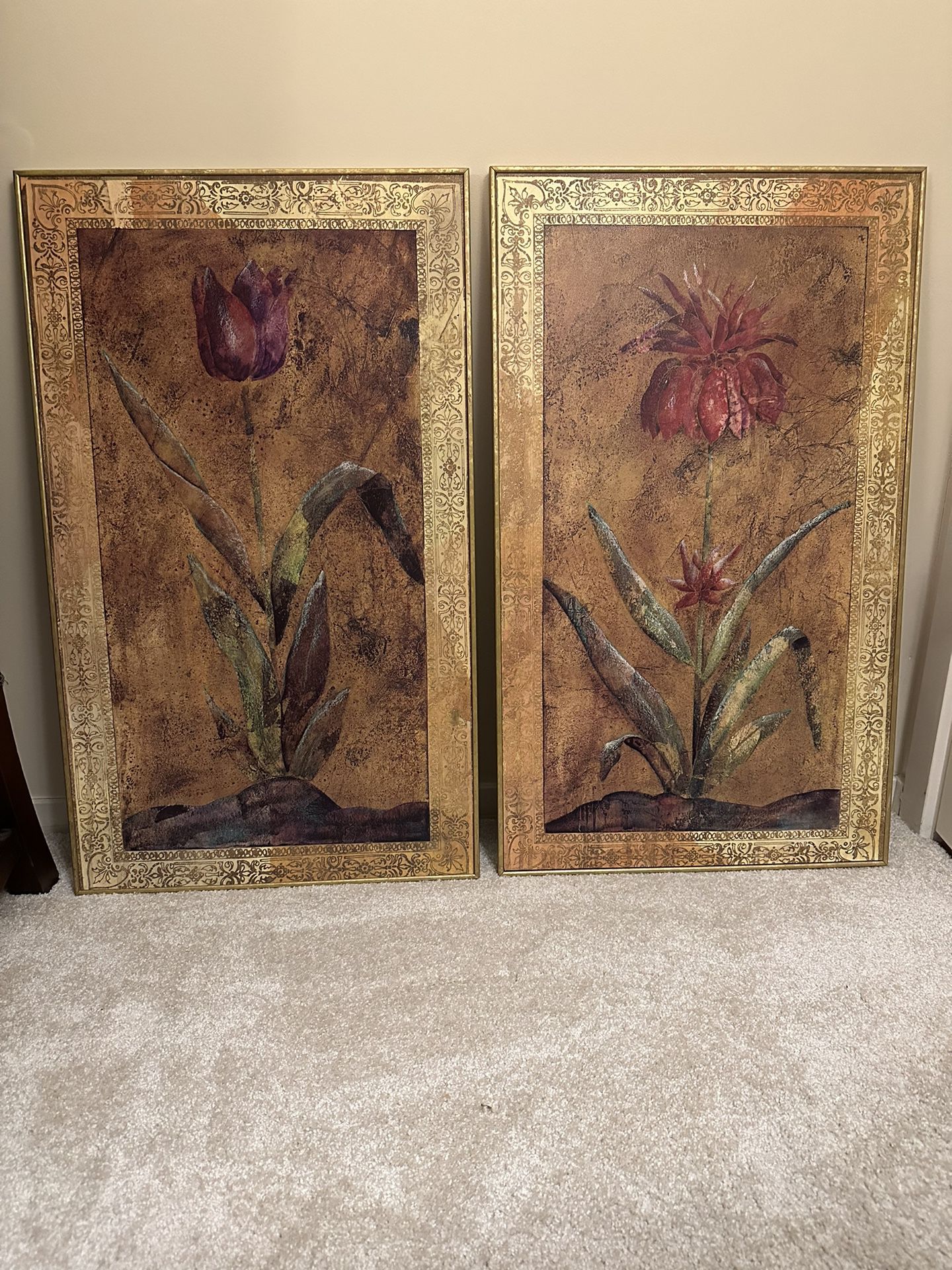 Wall Art - Art Deco Tulips - Pair