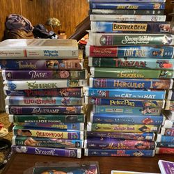 Loads of Disney VHS tapes