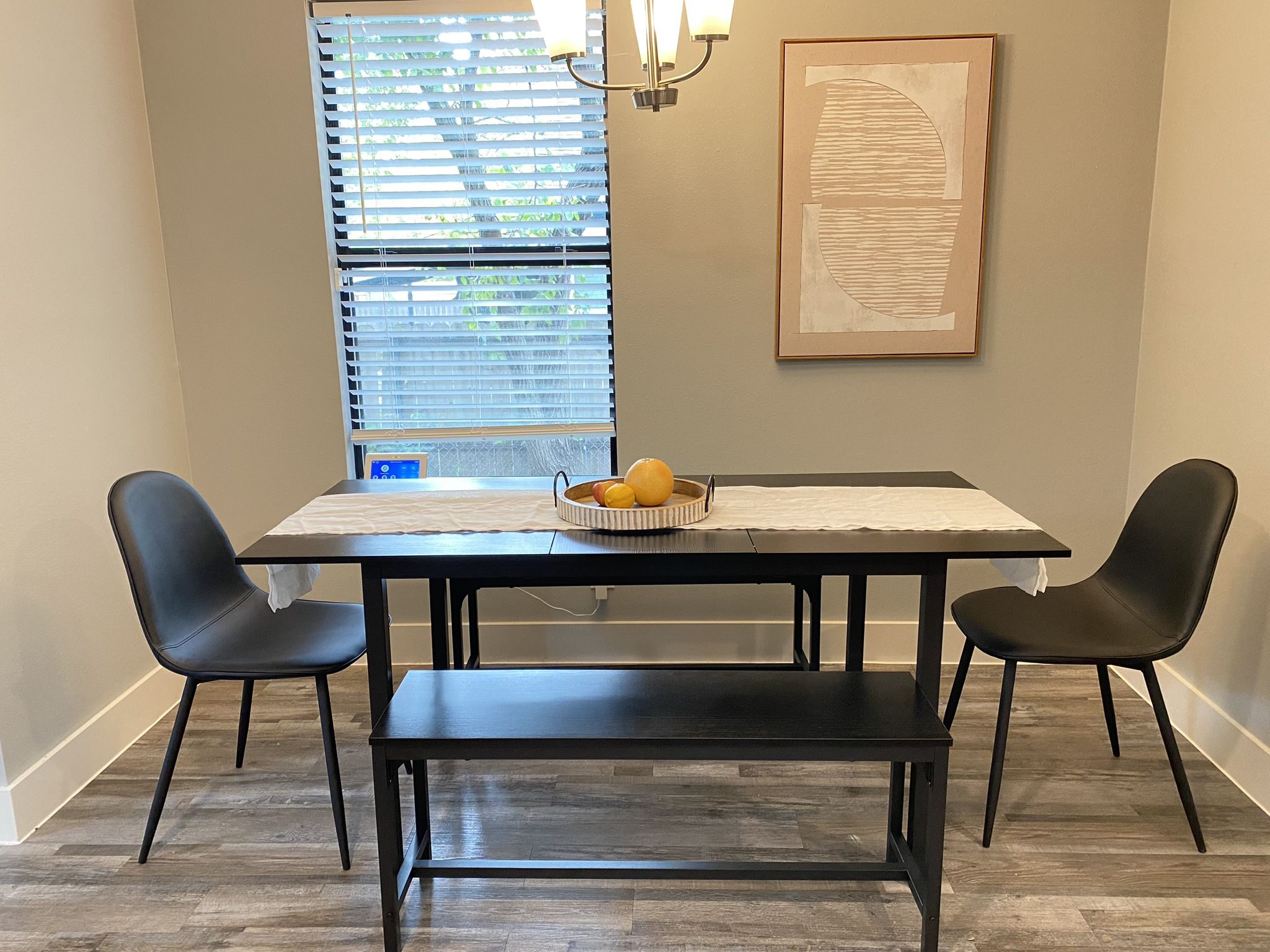 Extendable 6 People Dining Table Sets