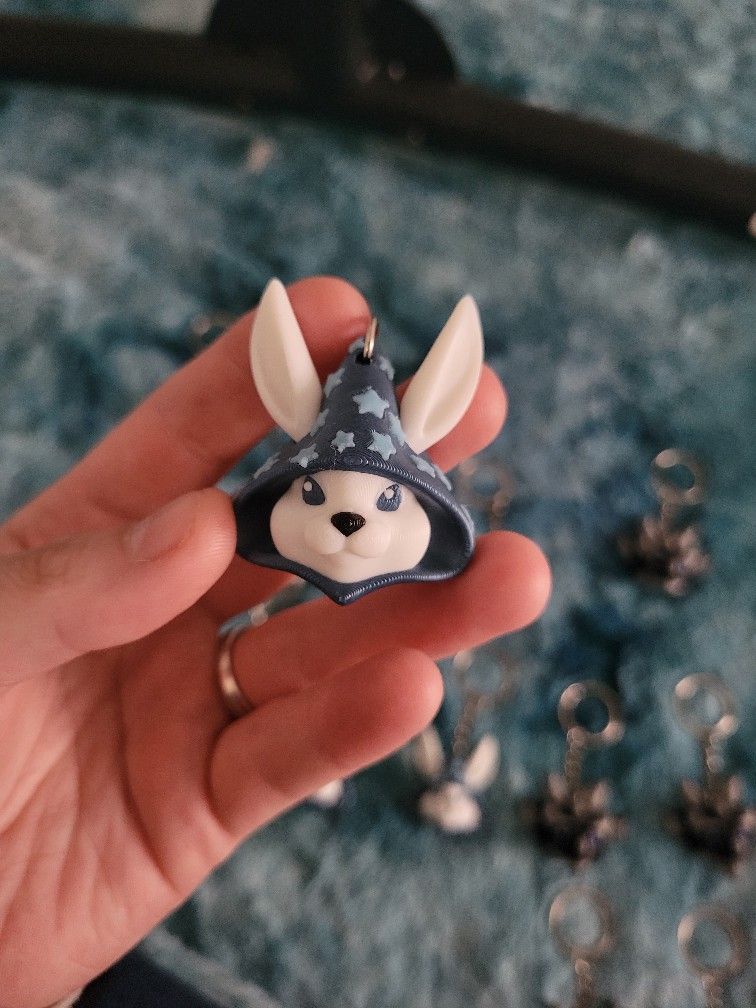 Bunny Wizard Keychain