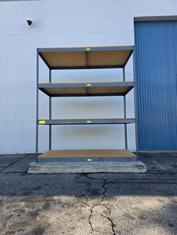 Industrial Racks 72 in W x 48 in D Used Heavy Duty 4 Tier Storage Shelving Delivery Available
