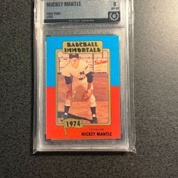 Mickey Mantle 1989 Baseball Immortals- Graded 8