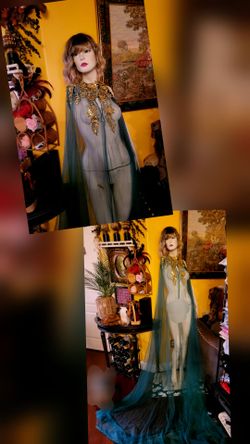 Sheer Teal Cape