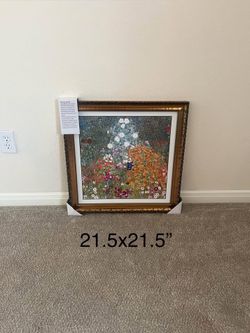 Wall art cottage garden by gustav klimt